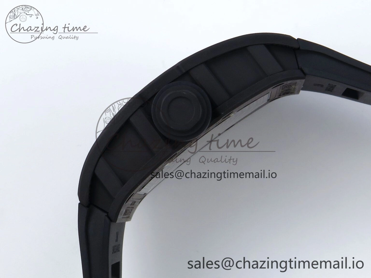 RM055 NTPT APSF 1:1 Best Edition RG Bezel Black Crown on Rubber Strap RMUL2 Super Clone FastDry 9232
