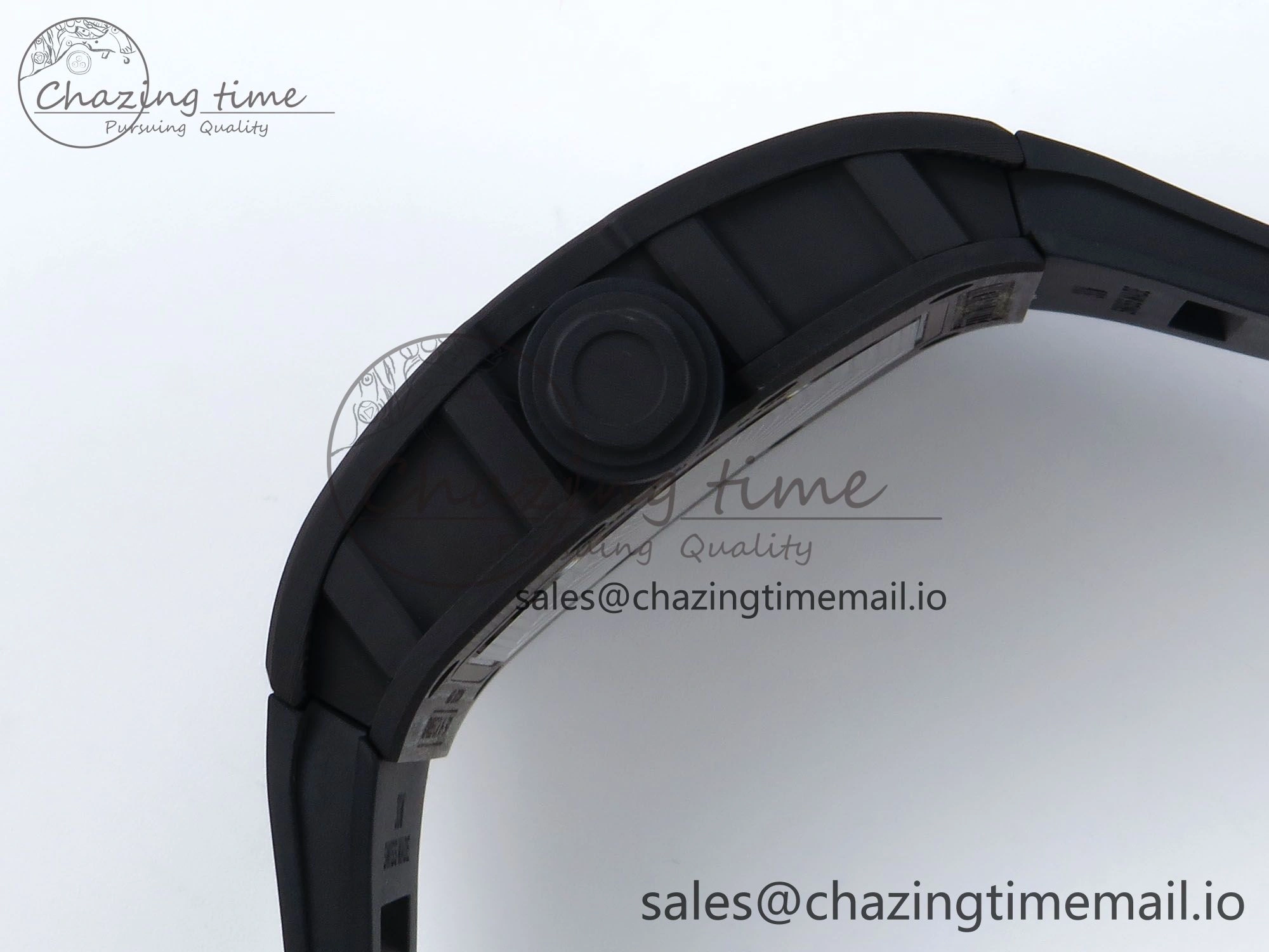 RM055 NTPT APSF 1:1 Best Edition RG Bezel Black Crown on Rubber Strap RMUL2 Super Clone FastDry 9232