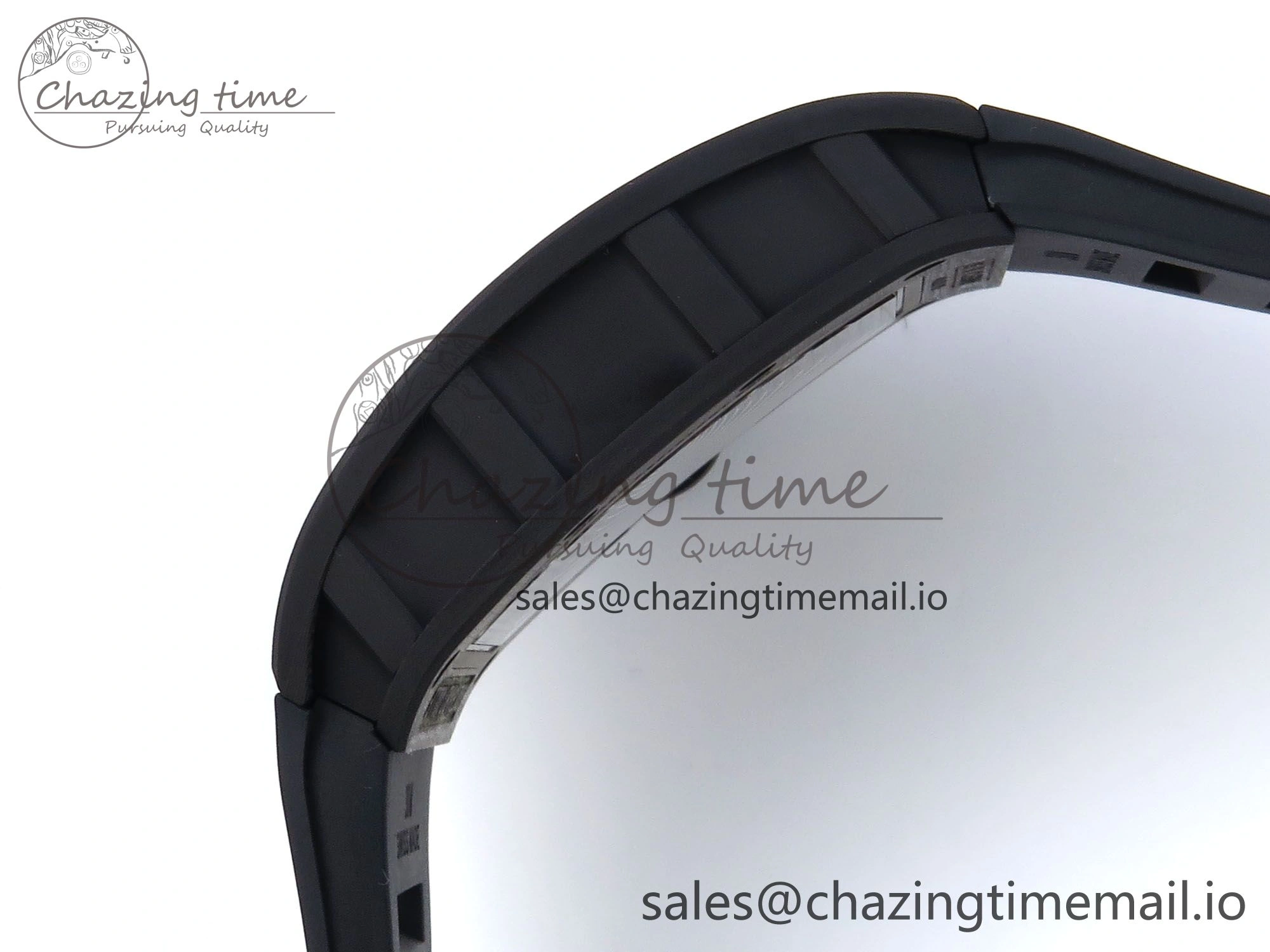 RM055 NTPT APSF 1:1 Best Edition RG Bezel Black Crown on Rubber Strap RMUL2 Super Clone FastDry 9232