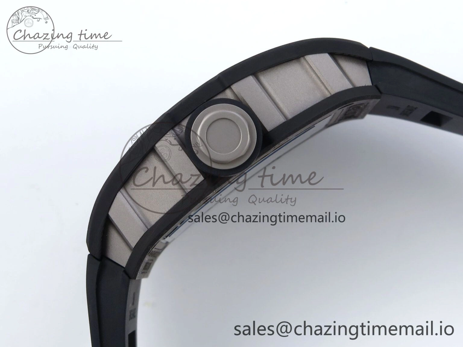Colorful RM055 NTPT APSF 1:1 Best Edition White Bezel Black Crown on Rubber Strap RMUL2 Super Clone 9239