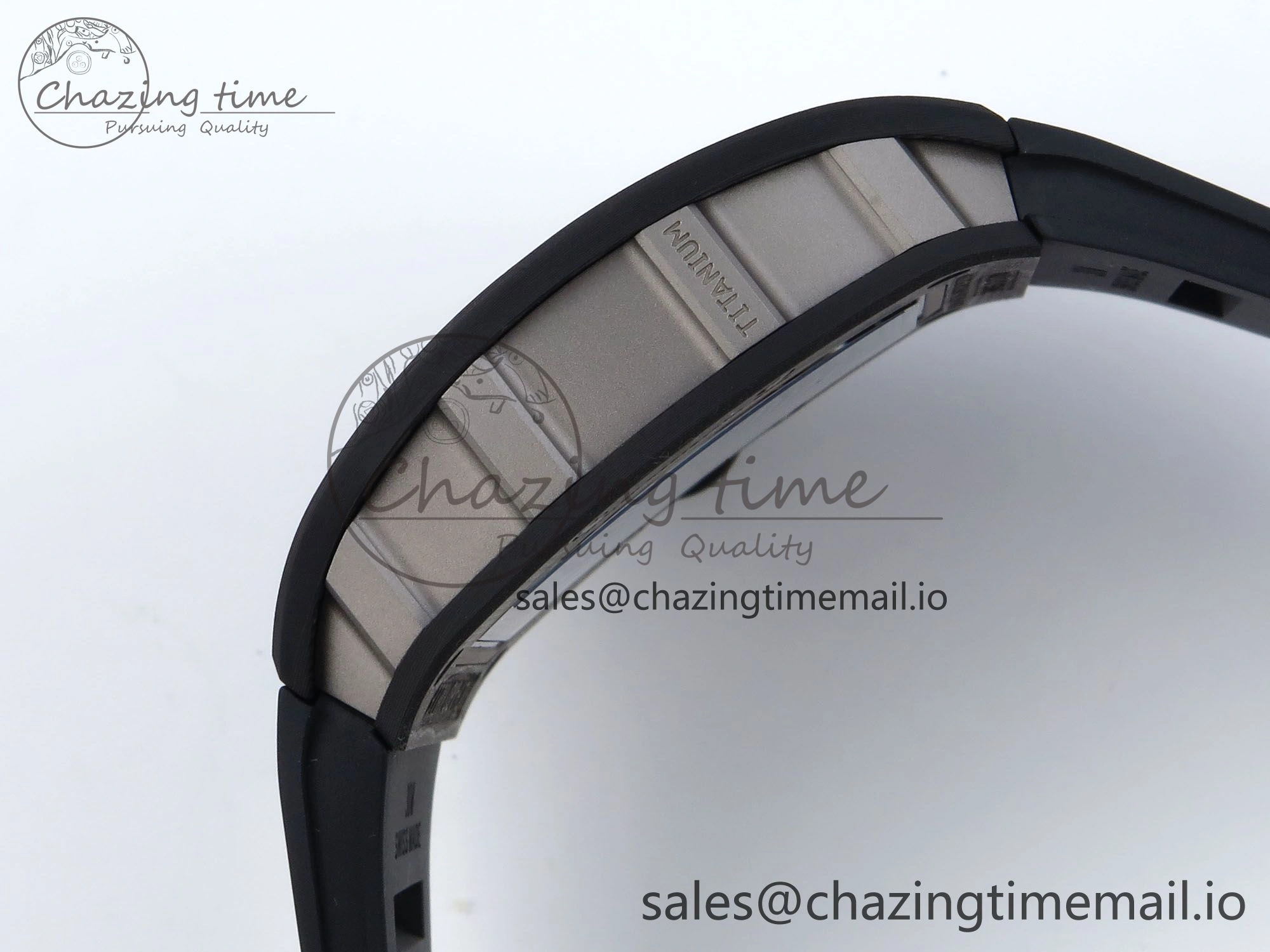Colorful RM055 NTPT APSF 1:1 Best Edition White Bezel Black Crown on Rubber Strap RMUL2 Super Clone 9239