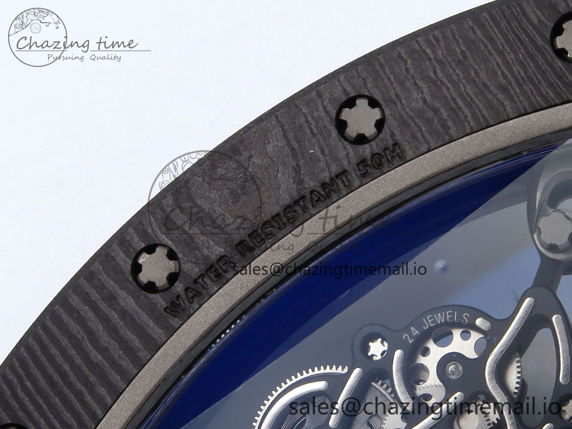 Colorful RM055 NTPT APSF 1:1 Best Edition White Bezel Black Crown on Rubber Strap RMUL2 Super Clone 9239