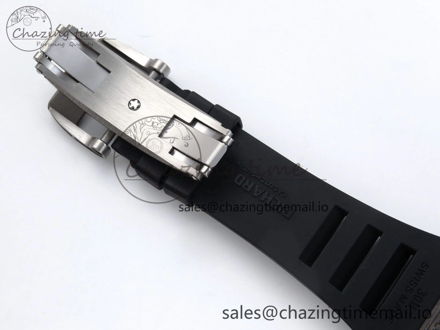 Colorful RM055 NTPT APSF 1:1 Best Edition White Bezel Black Crown on Rubber Strap RMUL2 Super Clone 9239