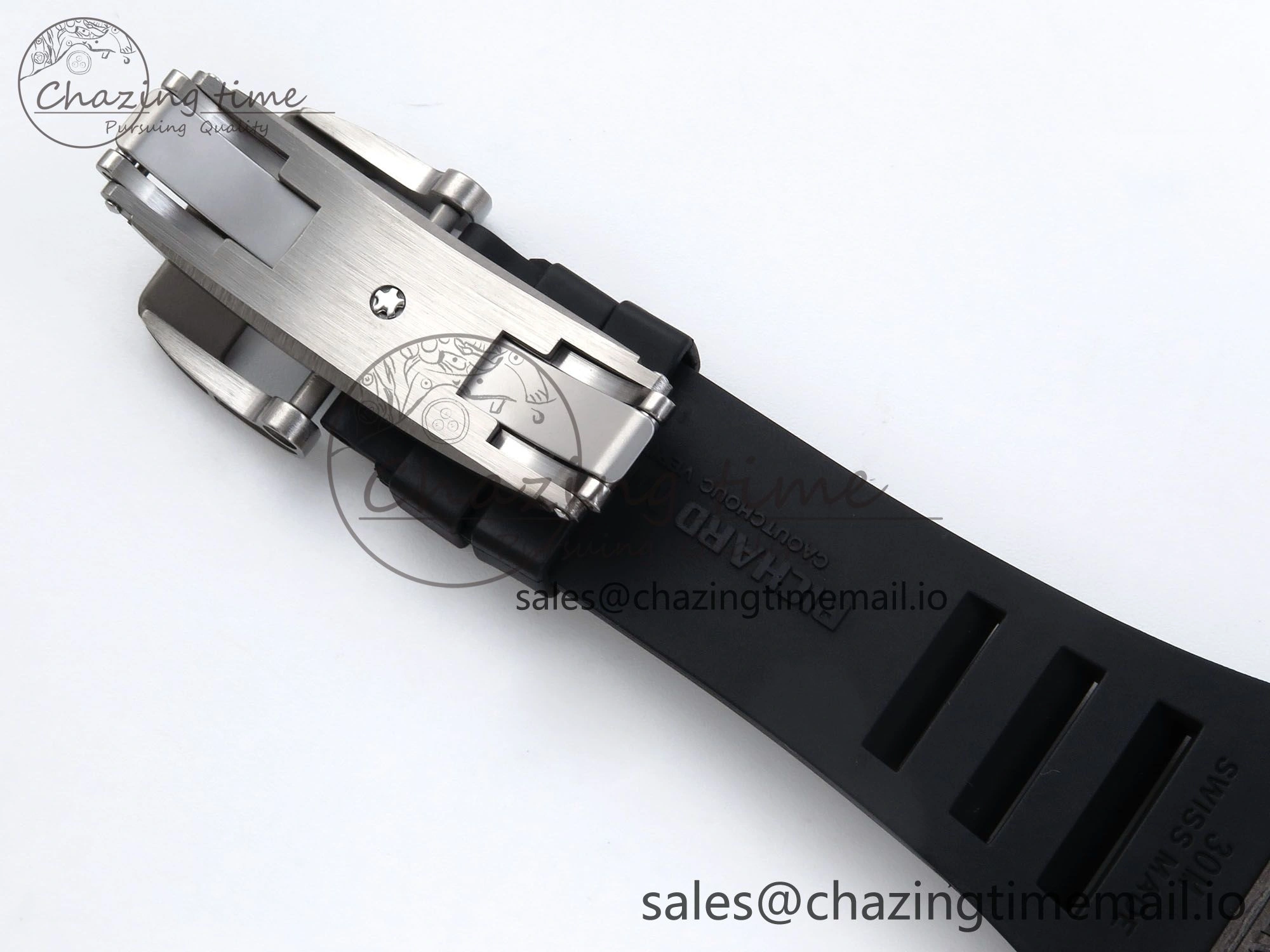 Colorful RM055 NTPT APSF 1:1 Best Edition White Bezel Black Crown on Rubber Strap RMUL2 Super Clone 9239