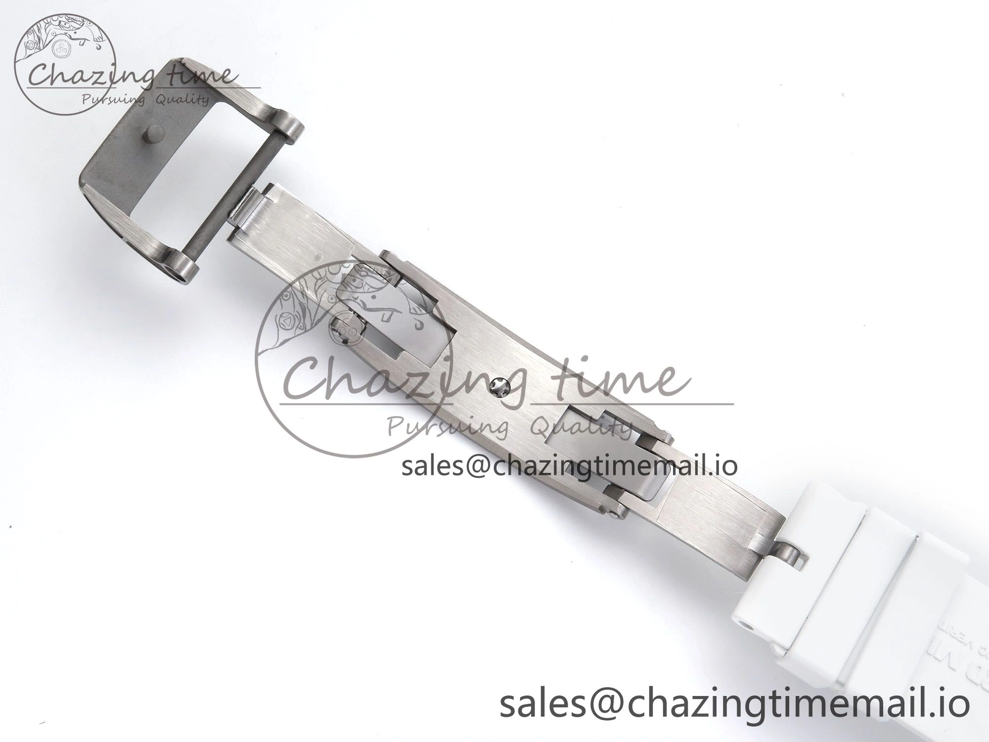RM055 NTPT APSF 1:1 Best Edition White Bezel Blue Crown on Rubber Strap RMUL2 Super Clone TravelReady 9236