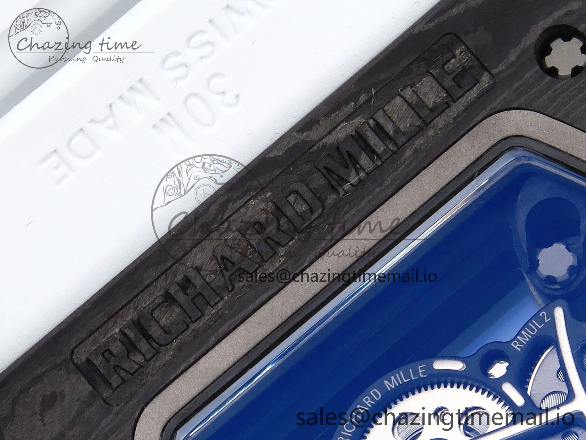 RM055 NTPT APSF 1:1 Best Edition White Bezel Blue Crown on Rubber Strap RMUL2 Super Clone TravelReady 9236