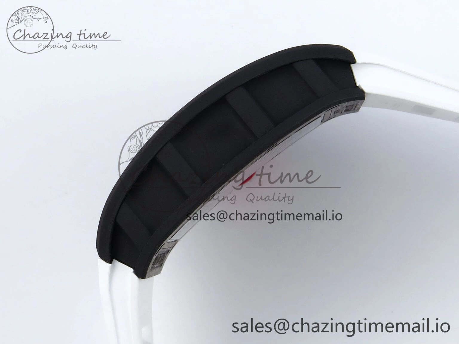 SportInspired RM055 NTPT APSF 1:1 Best Edition White Bezel Red Crown on Rubber Strap RMUL2 Super Clone 9234