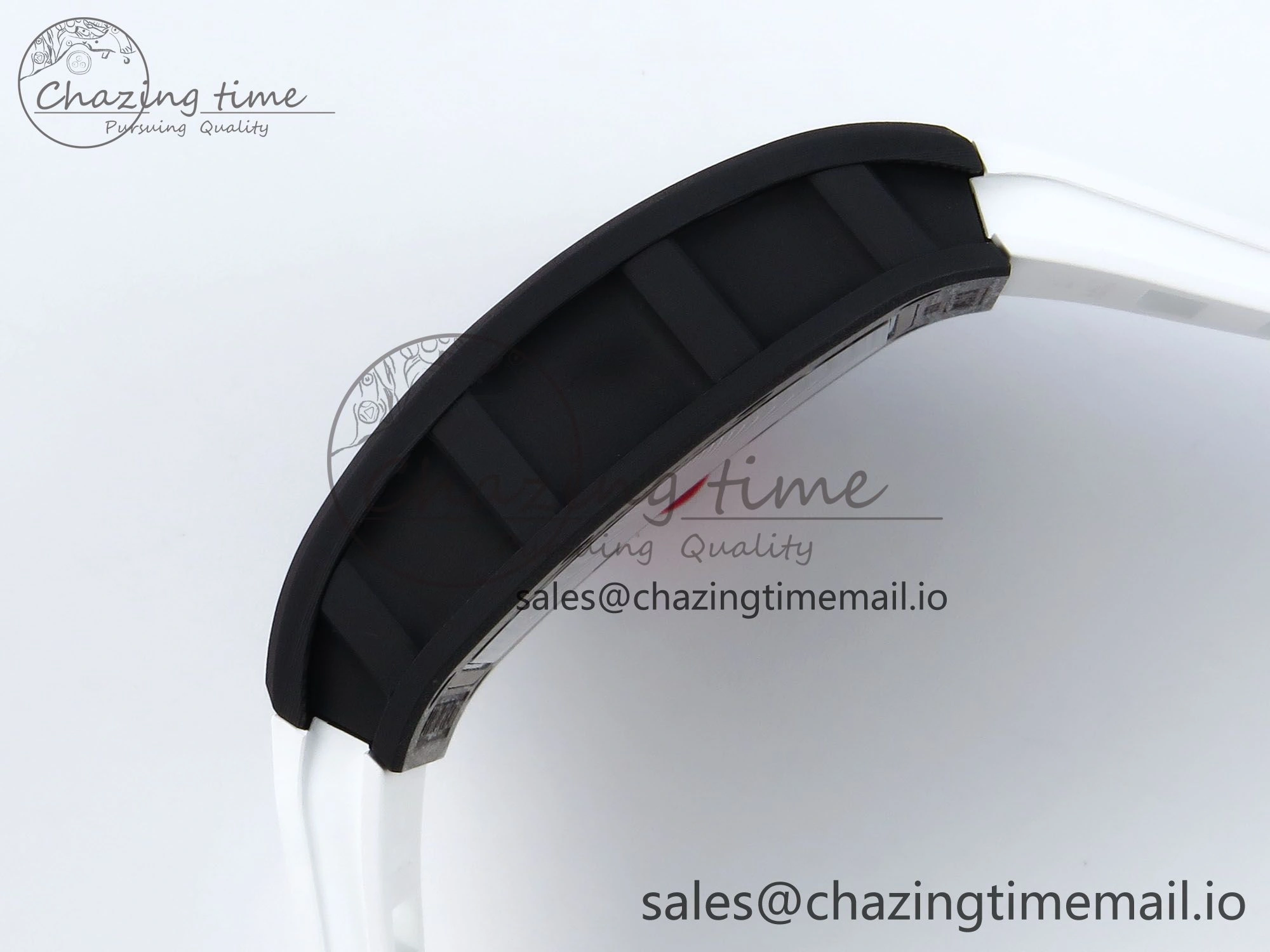 SportInspired RM055 NTPT APSF 1:1 Best Edition White Bezel Red Crown on Rubber Strap RMUL2 Super Clone 9234