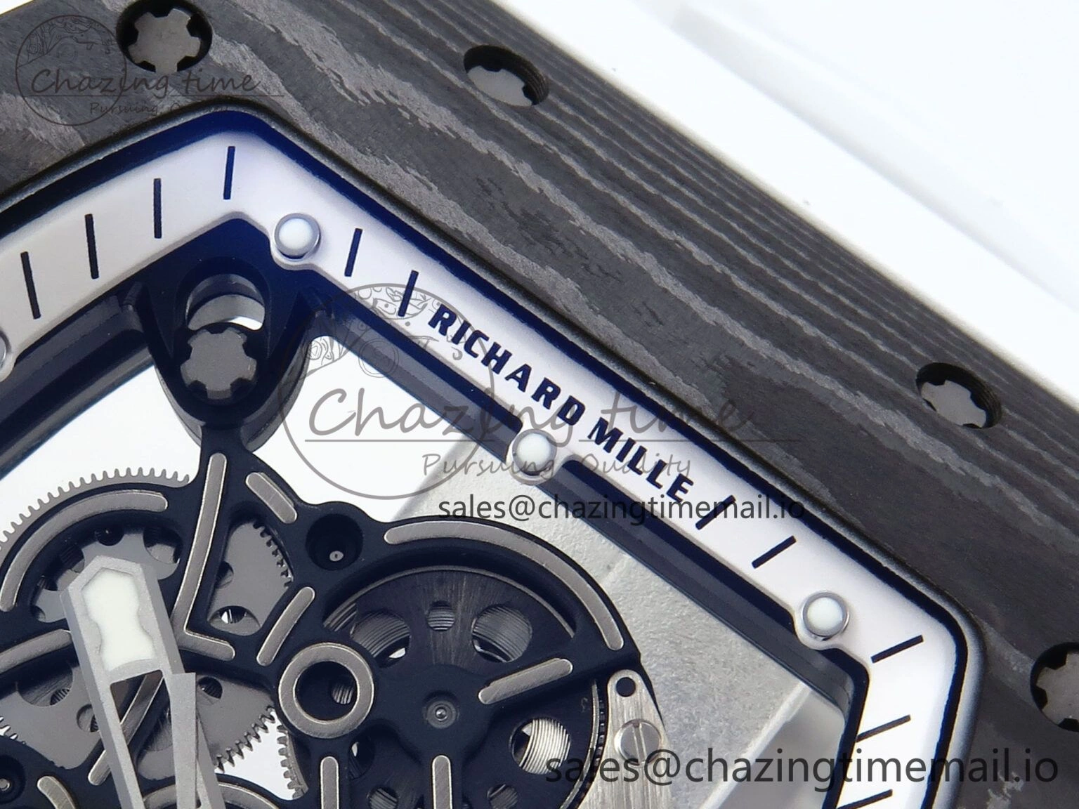 RM055 NTPT APSF 1:1 Best Edition White Bezel White Crown on Rubber Strap RMUL2 Super Clone Sophisticated 9237