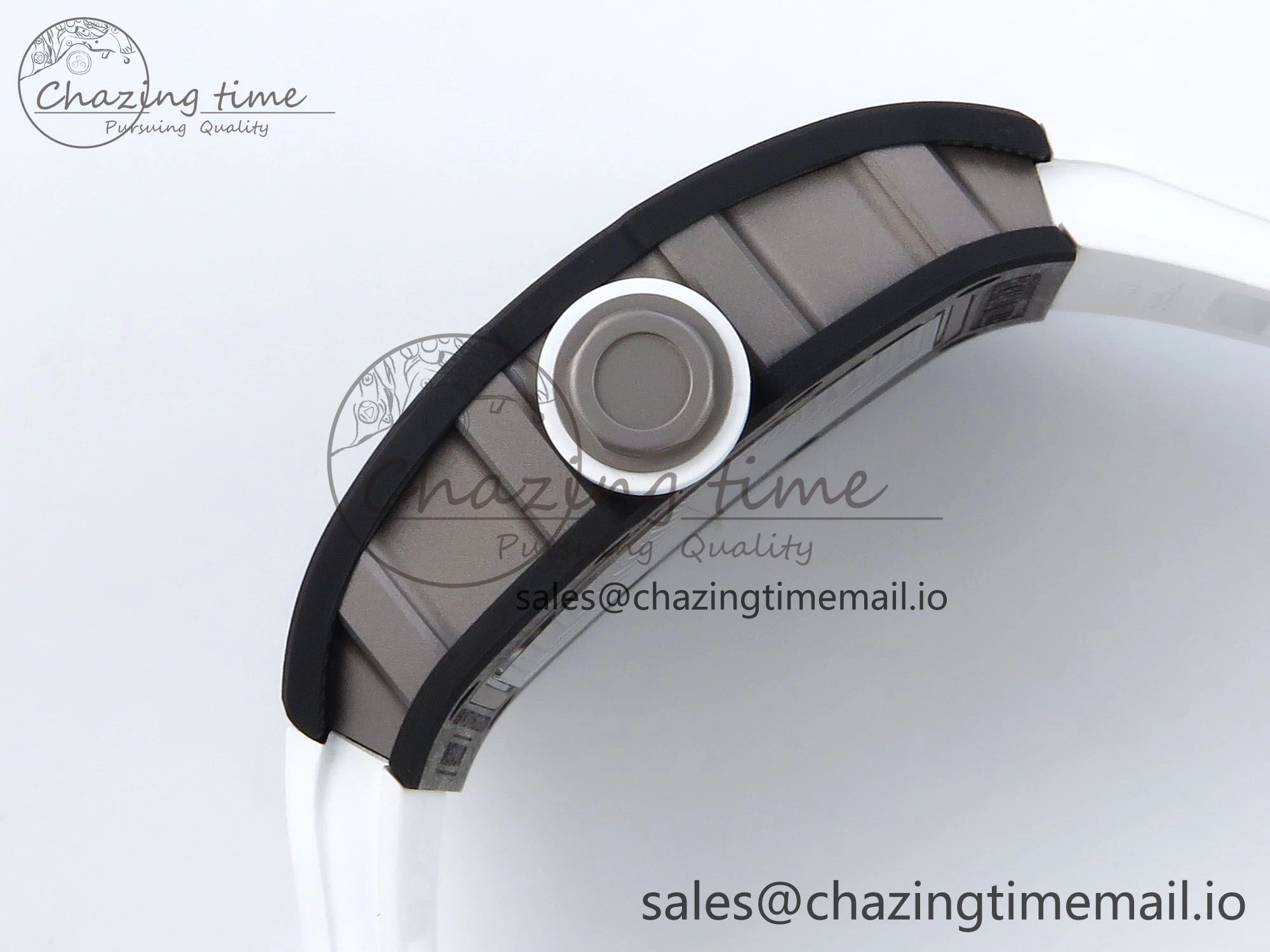 RM055 NTPT APSF 1:1 Best Edition White Bezel White Crown on Rubber Strap RMUL2 Super Clone Sophisticated 9237