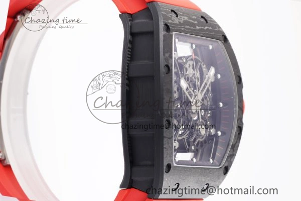Thermal RM055 NTPT BBR Best Edition Skeleton Black Dial on Red Rubber Strap Clone RMUL2 V 9359