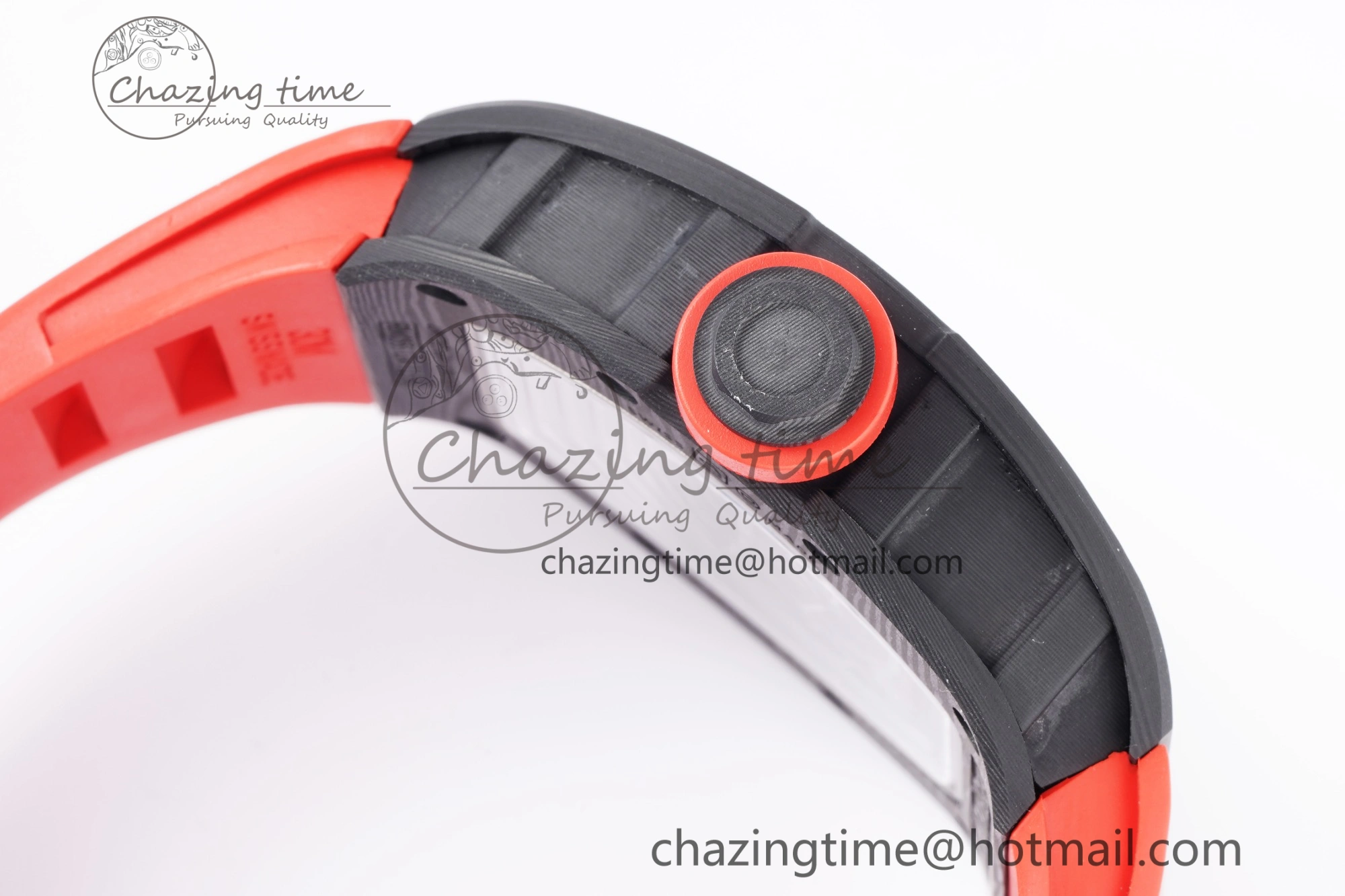 Thermal RM055 NTPT BBR Best Edition Skeleton Black Dial on Red Rubber Strap Clone RMUL2 V 9359