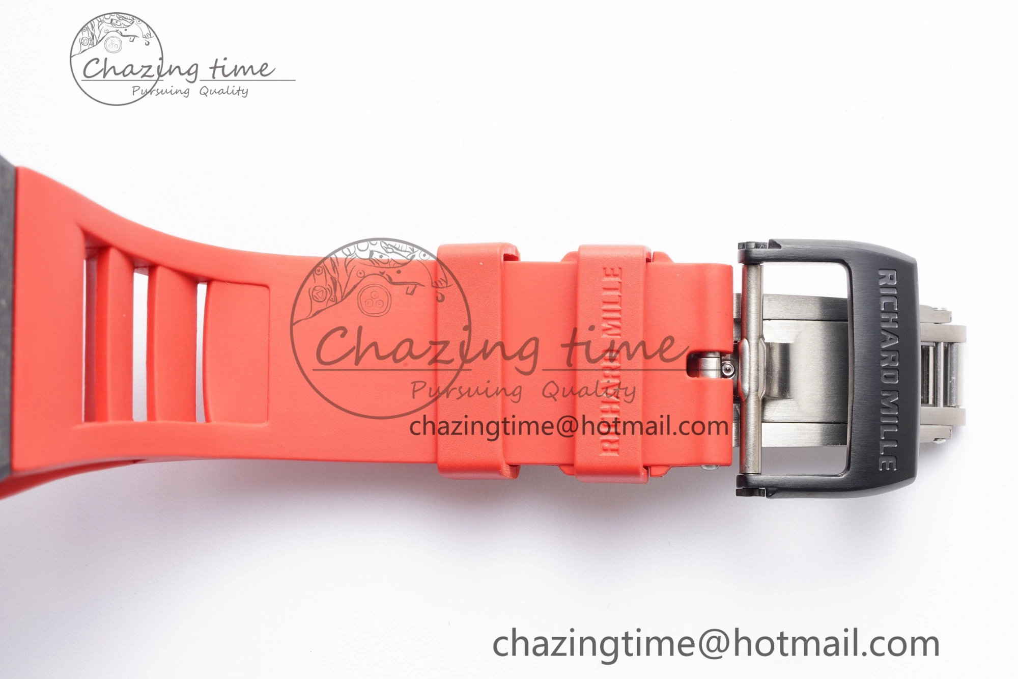 Thermal RM055 NTPT BBR Best Edition Skeleton Black Dial on Red Rubber Strap Clone RMUL2 V 9359
