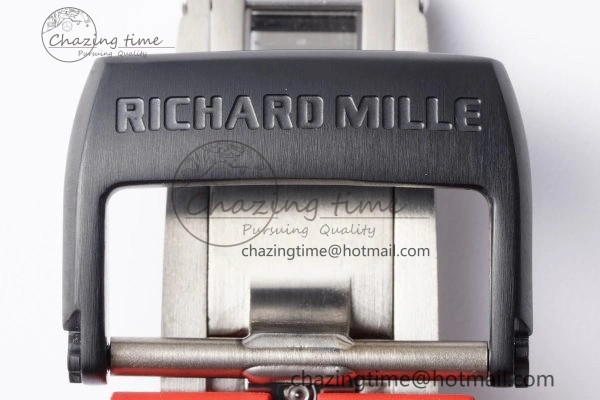 Thermal RM055 NTPT BBR Best Edition Skeleton Black Dial on Red Rubber Strap Clone RMUL2 V 9359