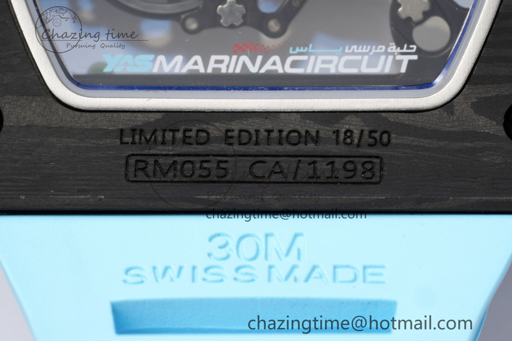 Neat RM055 NTPT BBR Best Edition Skeleton Blue Dial on Blue Rubber Strap Clone RMUL 9370