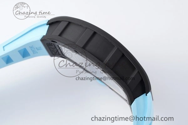 Neat RM055 NTPT BBR Best Edition Skeleton Blue Dial on Blue Rubber Strap Clone RMUL 9370