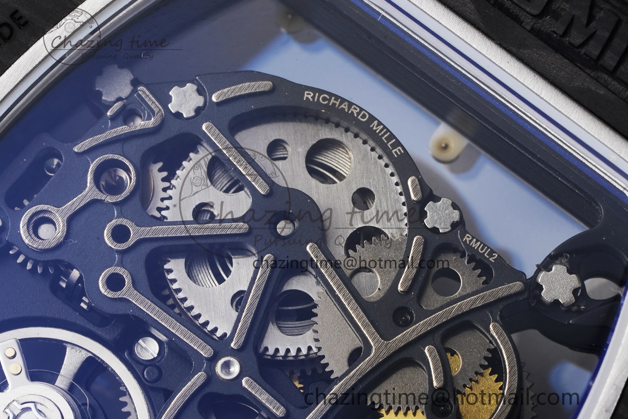 Modern RM055 NTPT BBR Best Edition Skeleton White Dial on White Rubber Strap Clone RMUL2 V 9358