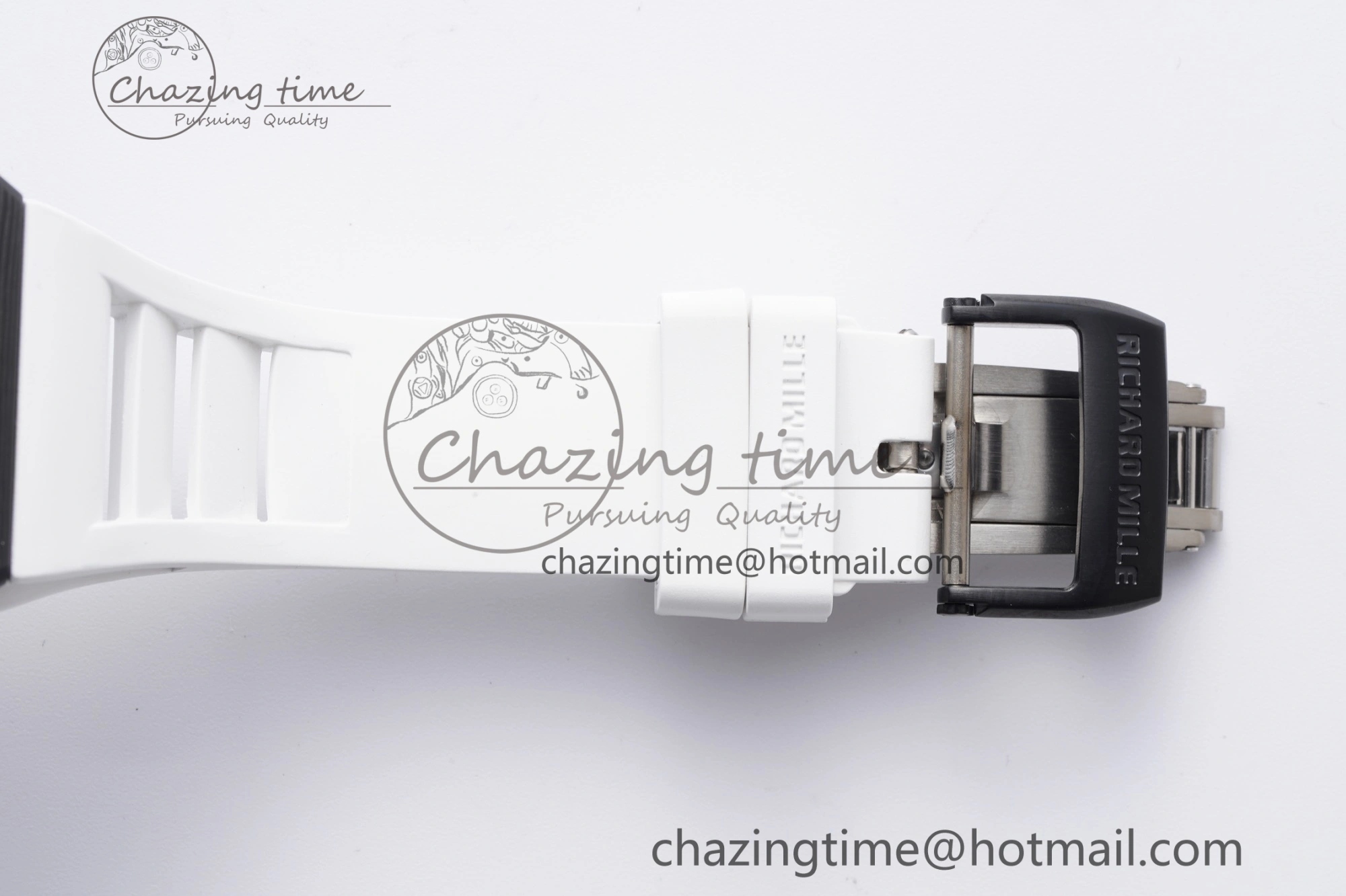 Modern RM055 NTPT BBR Best Edition Skeleton White Dial on White Rubber Strap Clone RMUL2 V 9358