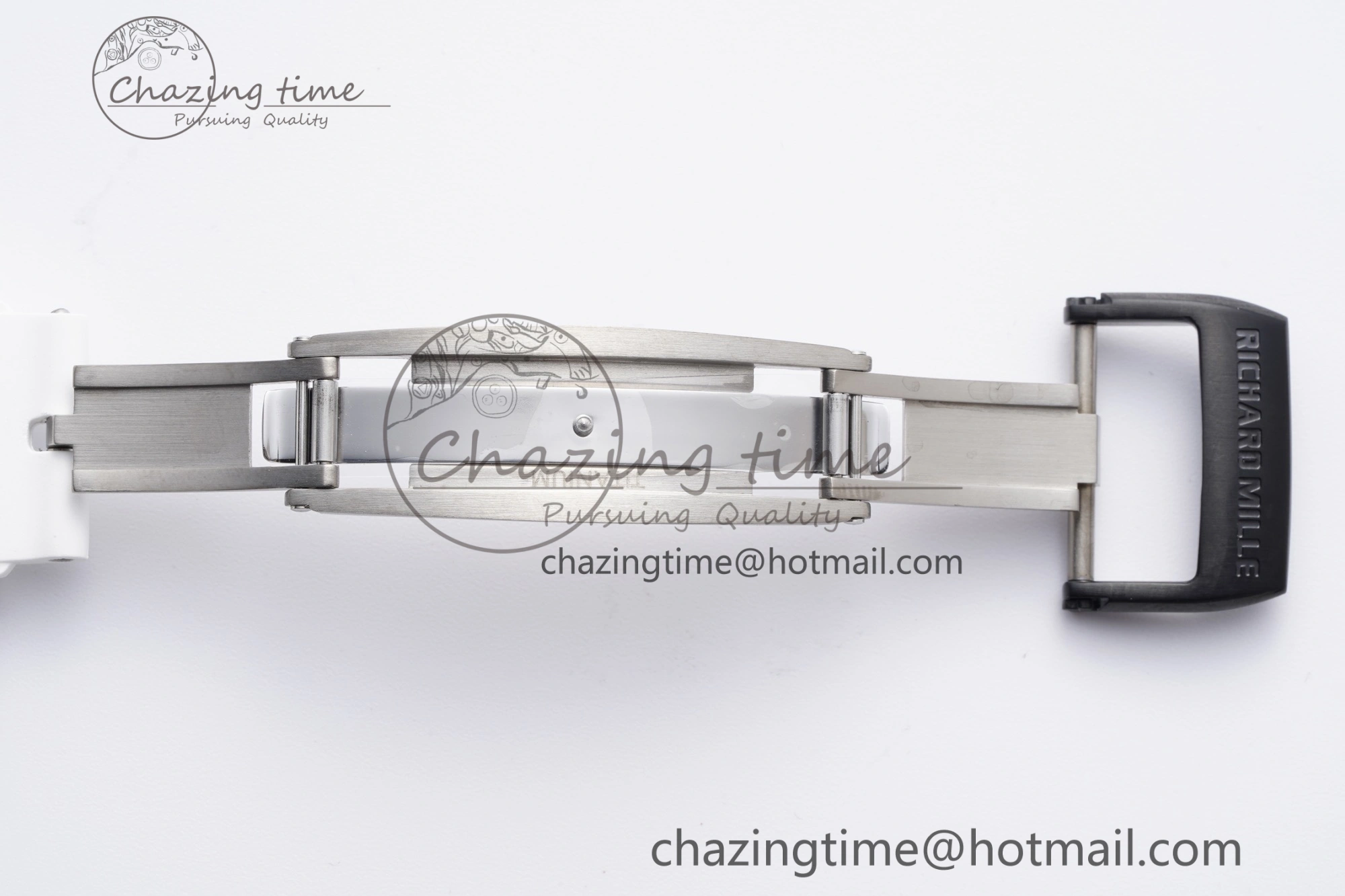 Modern RM055 NTPT BBR Best Edition Skeleton White Dial on White Rubber Strap Clone RMUL2 V 9358