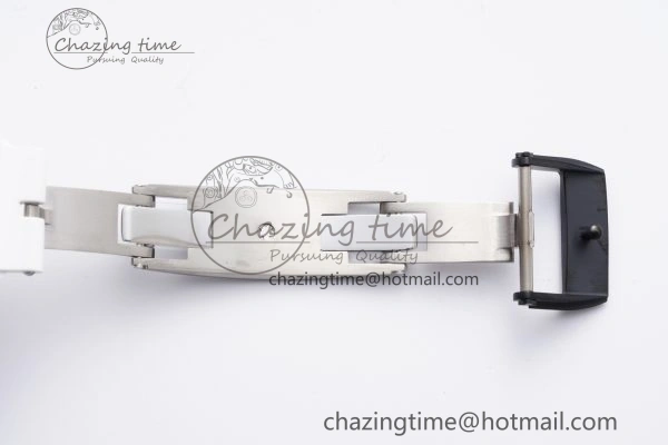 Modern RM055 NTPT BBR Best Edition Skeleton White Dial on White Rubber Strap Clone RMUL2 V 9358