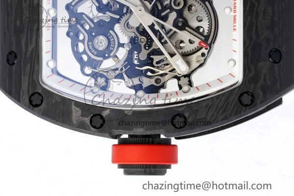 RM055 NTPT BBR Best Edition Skeleton White Dial on White Rubber Strap Clone RMUL FashionForward 9372