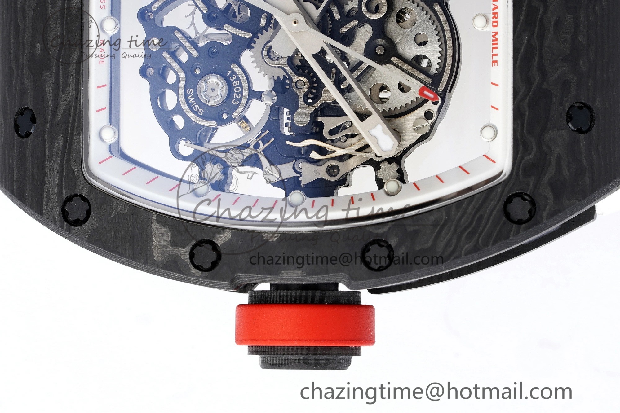 RM055 NTPT BBR Best Edition Skeleton White Dial on White Rubber Strap Clone RMUL FashionForward 9372