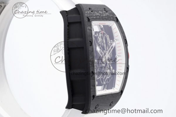 RM055 NTPT BBR Best Edition Skeleton White Dial on White Rubber Strap Clone RMUL FashionForward 9372