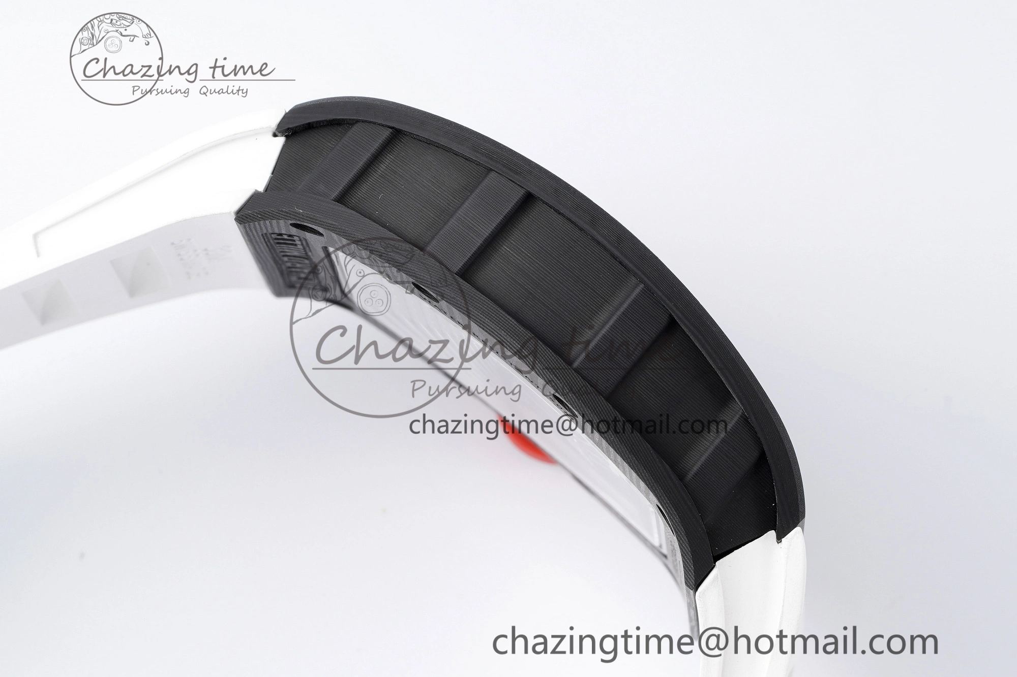 RM055 NTPT BBR Best Edition Skeleton White Dial on White Rubber Strap Clone RMUL FashionForward 9372