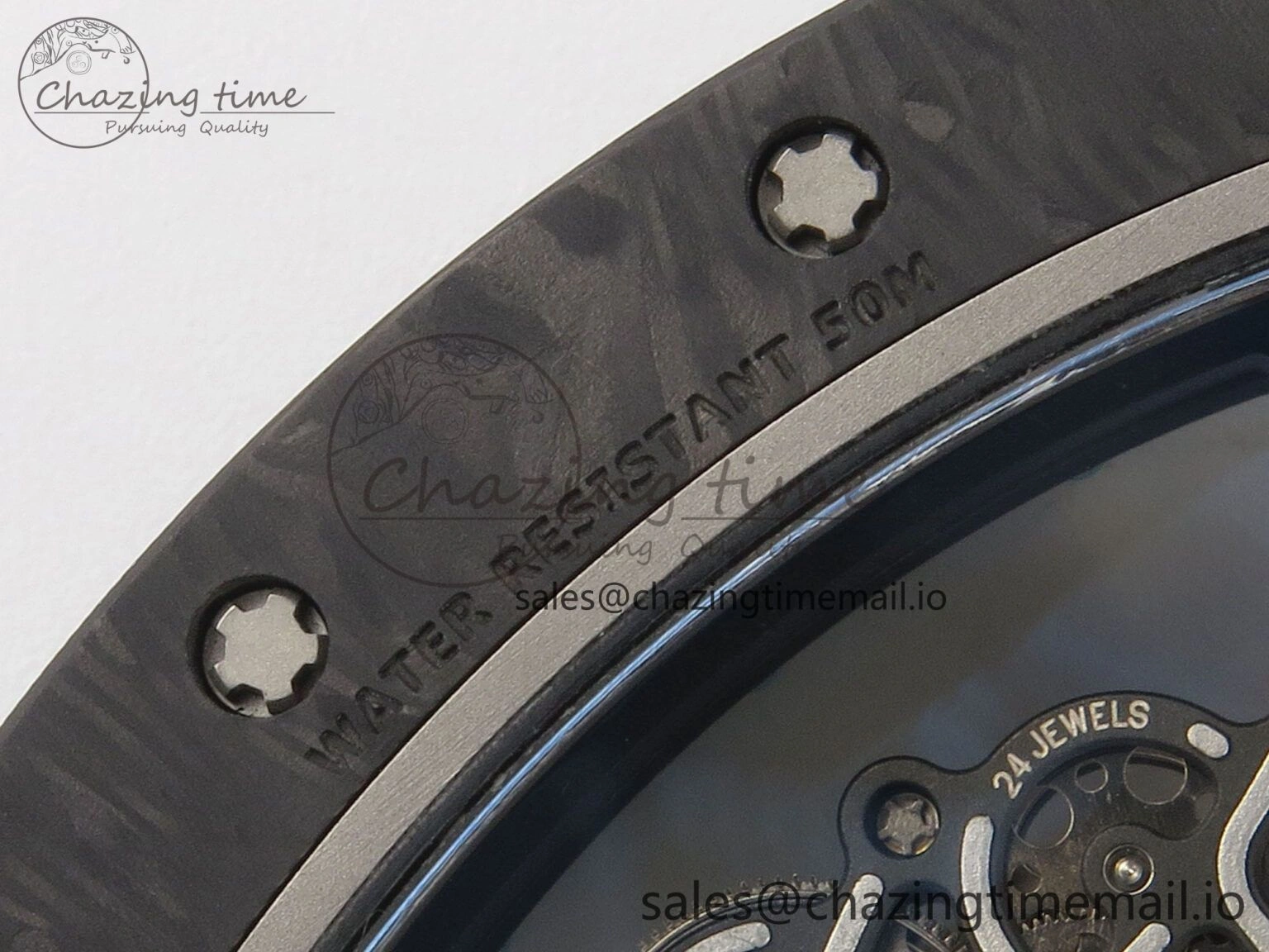 EyeCatching RM055 NTPT KVF 1:1 Best Edition Blue White Inner Bezel Blue Crown on Blue Rubber Strap RMUL2 Super Clone 9174