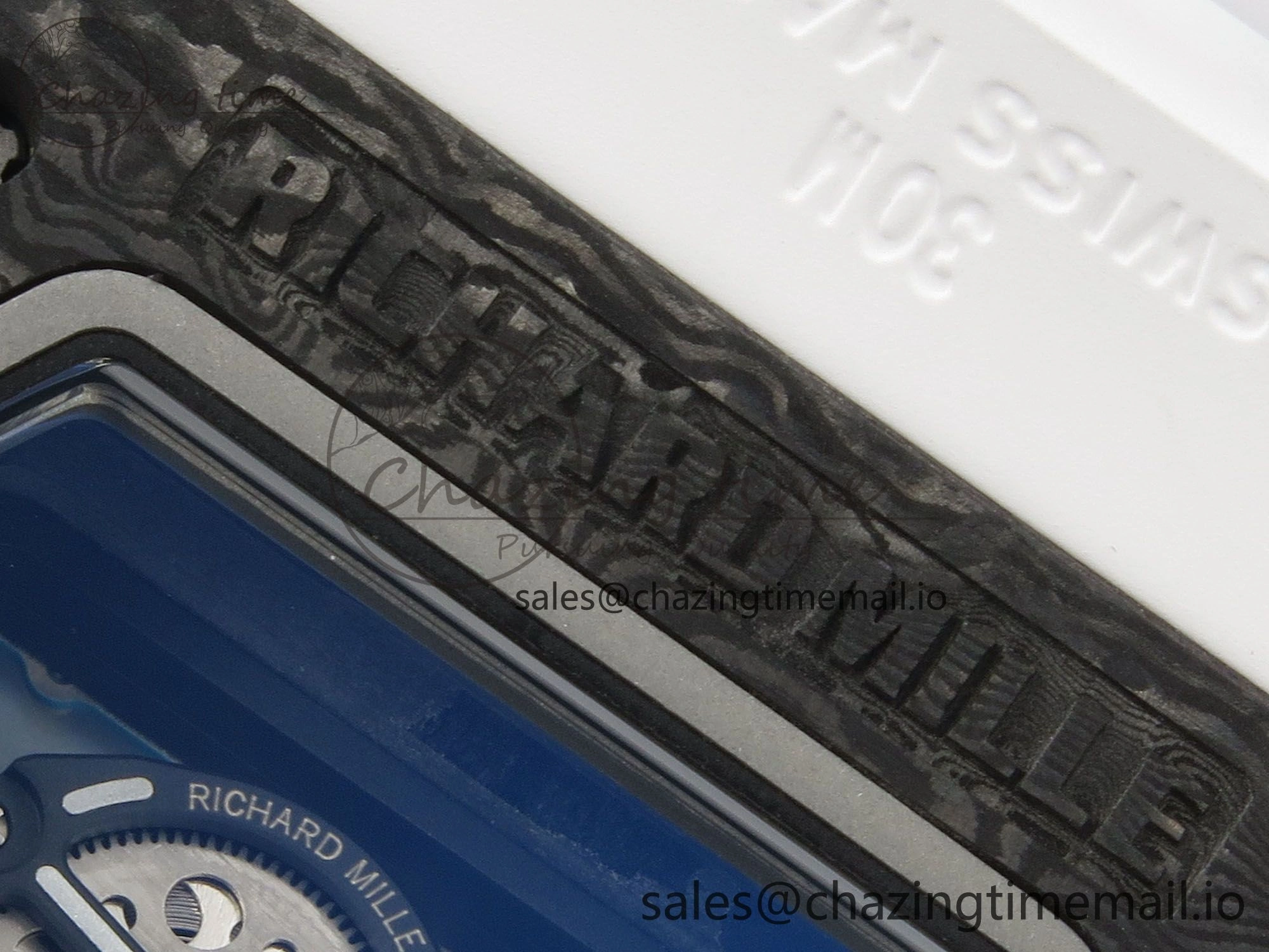 RM055 NTPT KVF 1:1 Best Edition Blue White Inner Bezel Blue Crown on White Rubber Strap RMUL2 Super Clone Affordable 9175