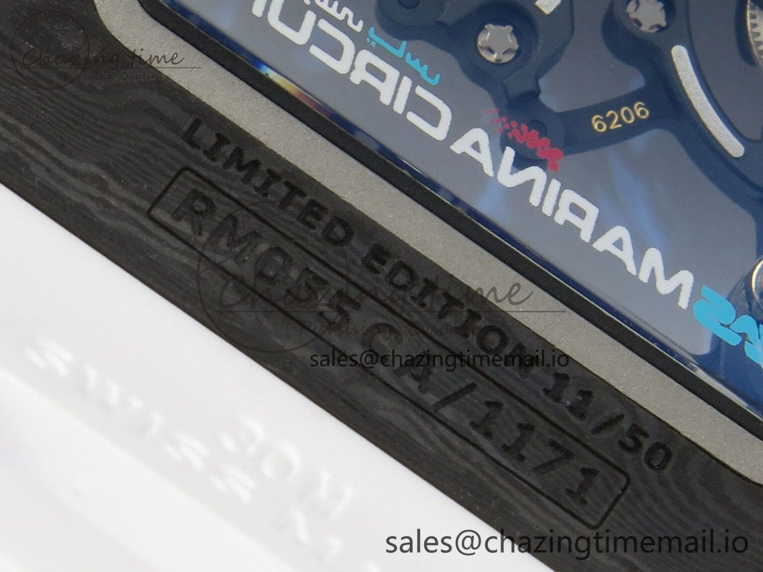 RM055 NTPT KVF 1:1 Best Edition Blue White Inner Bezel Blue Crown on White Rubber Strap RMUL2 Super Clone Affordable 9175