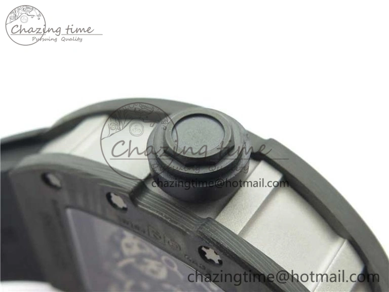 Versatile RM055 NTPT KVF Best Edition Skeleton Dial Black Crown on Black Rubber Strap MIYOTA8215 V 9427