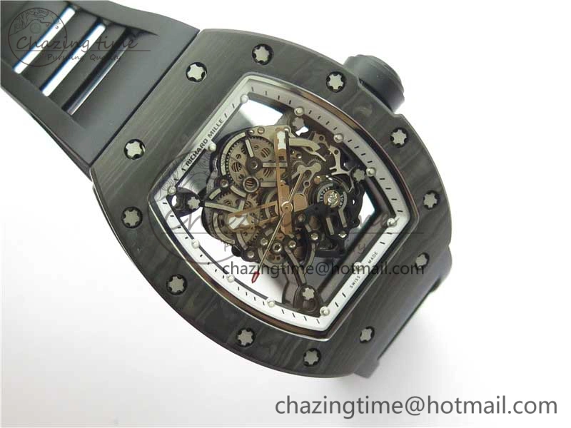 Versatile RM055 NTPT KVF Best Edition Skeleton Dial Black Crown on Black Rubber Strap MIYOTA8215 V 9427