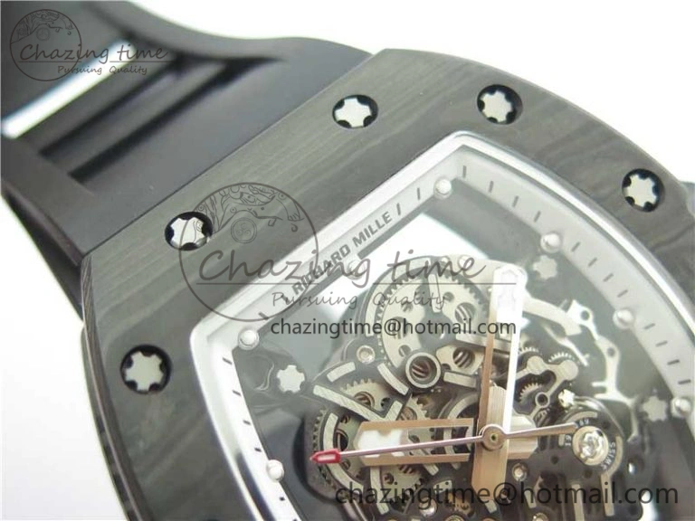 Versatile RM055 NTPT KVF Best Edition Skeleton Dial Black Crown on Black Rubber Strap MIYOTA8215 V 9427