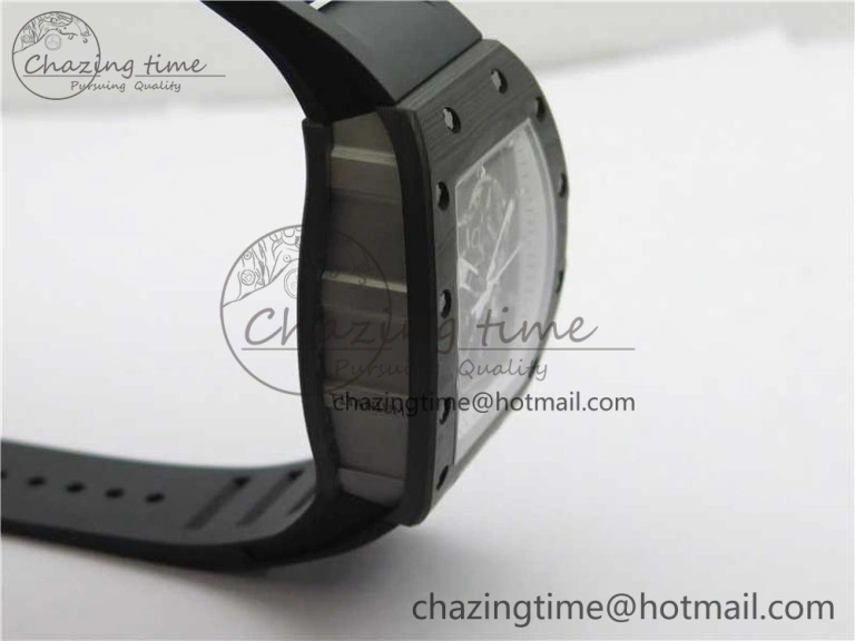 Versatile RM055 NTPT KVF Best Edition Skeleton Dial Black Crown on Black Rubber Strap MIYOTA8215 V 9427