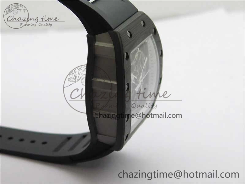 Versatile RM055 NTPT KVF Best Edition Skeleton Dial Black Crown on Black Rubber Strap MIYOTA8215 V 9427