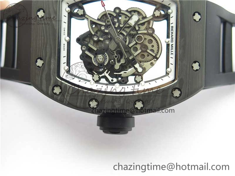Versatile RM055 NTPT KVF Best Edition Skeleton Dial Black Crown on Black Rubber Strap MIYOTA8215 V 9427