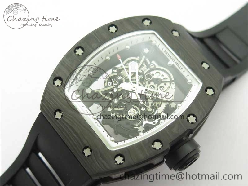 Versatile RM055 NTPT KVF Best Edition Skeleton Dial Black Crown on Black Rubber Strap MIYOTA8215 V 9427
