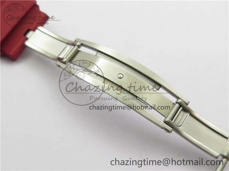 Fashionable RM055 NTPT KVF Best Edition Skeleton Dial Black on Red Rubber Strap MIYOTA8215 V 9420