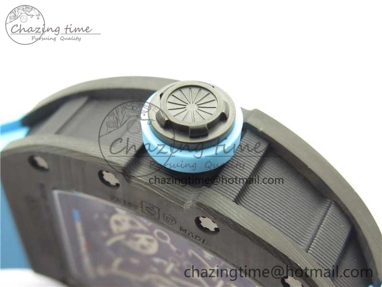 Soft RM055 NTPT KVF Best Edition Skeleton Dial Blue on Blue Rubber Strap MIYOTA8215 V 9415