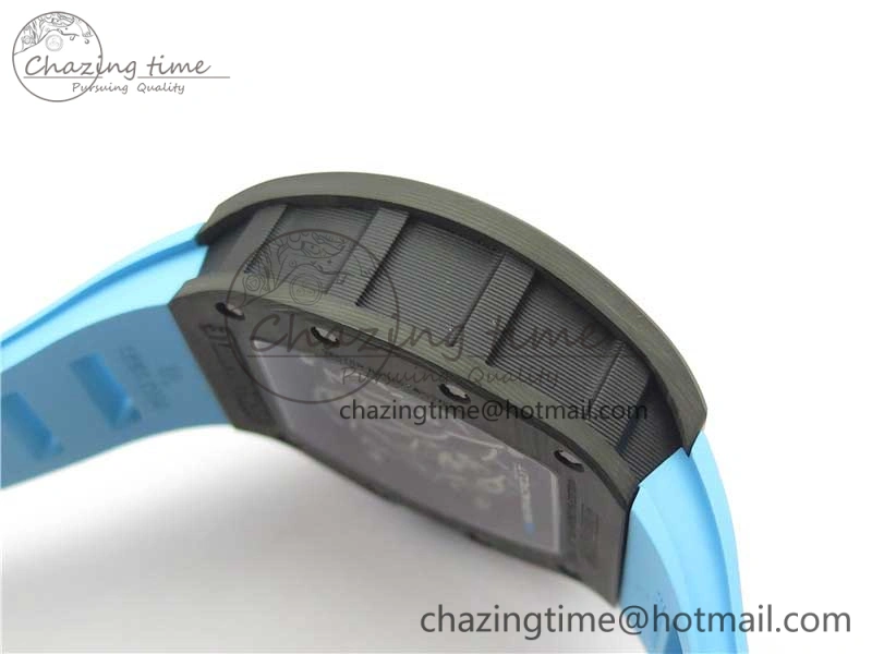 Soft RM055 NTPT KVF Best Edition Skeleton Dial Blue on Blue Rubber Strap MIYOTA8215 V 9415