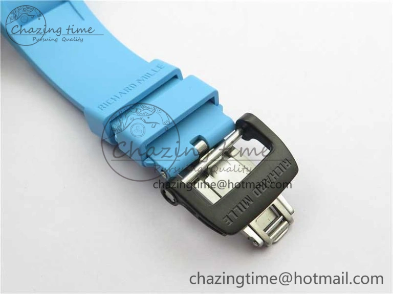 Soft RM055 NTPT KVF Best Edition Skeleton Dial Blue on Blue Rubber Strap MIYOTA8215 V 9415