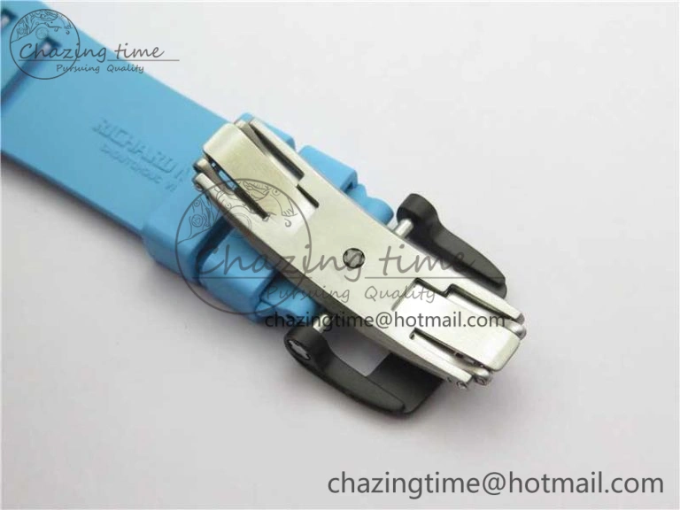 Soft RM055 NTPT KVF Best Edition Skeleton Dial Blue on Blue Rubber Strap MIYOTA8215 V 9415