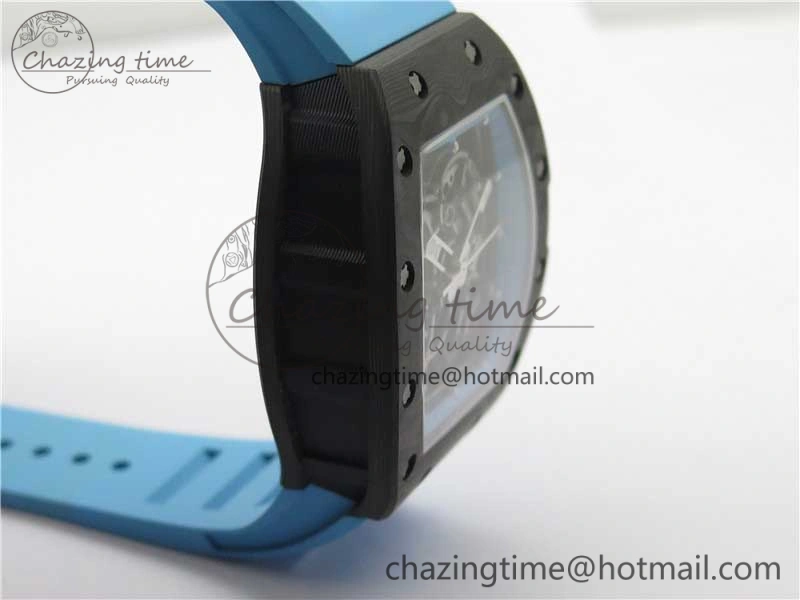 Soft RM055 NTPT KVF Best Edition Skeleton Dial Blue on Blue Rubber Strap MIYOTA8215 V 9415