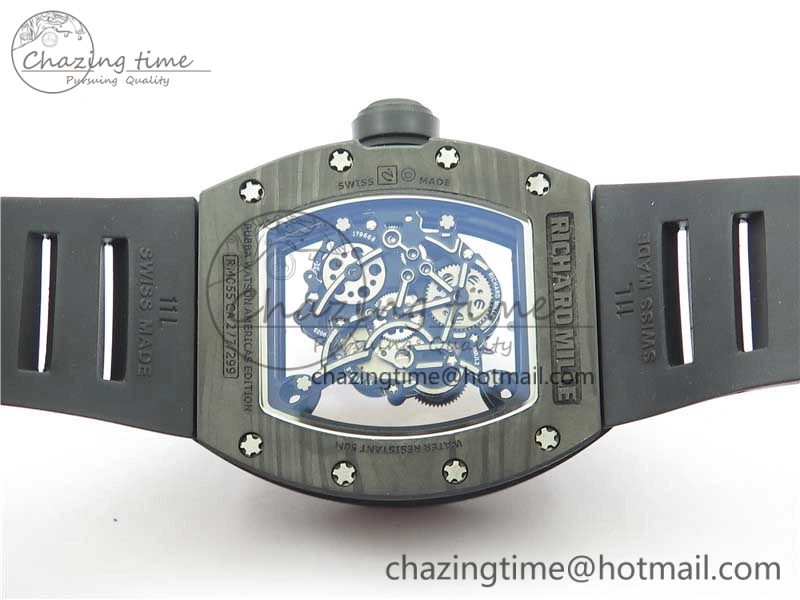 StreetReady RM055 NTPT KVF Best Edition Skeleton Dial Gold on Black Rubber Strap MIYOTA8215 V 9411