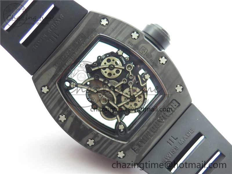 StreetReady RM055 NTPT KVF Best Edition Skeleton Dial Gold on Black Rubber Strap MIYOTA8215 V 9411