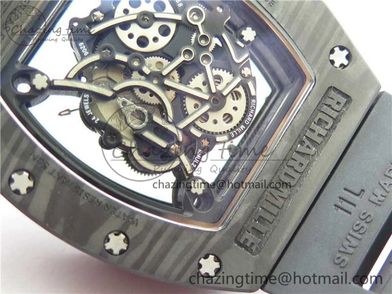 StreetReady RM055 NTPT KVF Best Edition Skeleton Dial Gold on Black Rubber Strap MIYOTA8215 V 9411