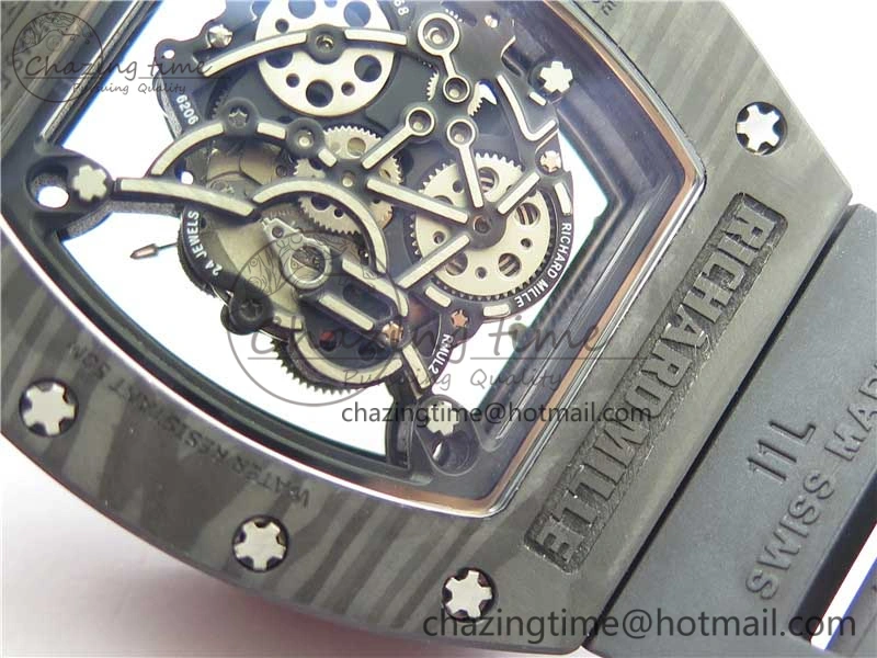 StreetReady RM055 NTPT KVF Best Edition Skeleton Dial Gold on Black Rubber Strap MIYOTA8215 V 9411