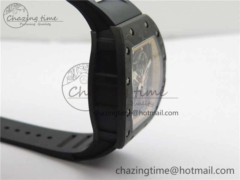 StreetReady RM055 NTPT KVF Best Edition Skeleton Dial Gold on Black Rubber Strap MIYOTA8215 V 9411