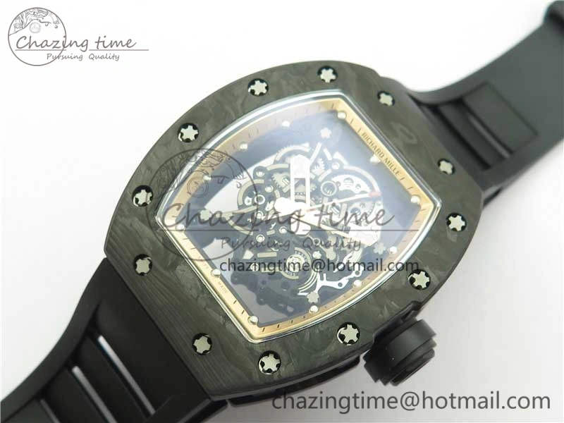 StreetReady RM055 NTPT KVF Best Edition Skeleton Dial Gold on Black Rubber Strap MIYOTA8215 V 9411